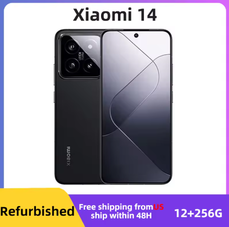 小米14 5G 解锁版智能手机，12GB 运行内存，256GB 机身存储，安卓系统，黑色，翻新机，成色极佳，功能齐全